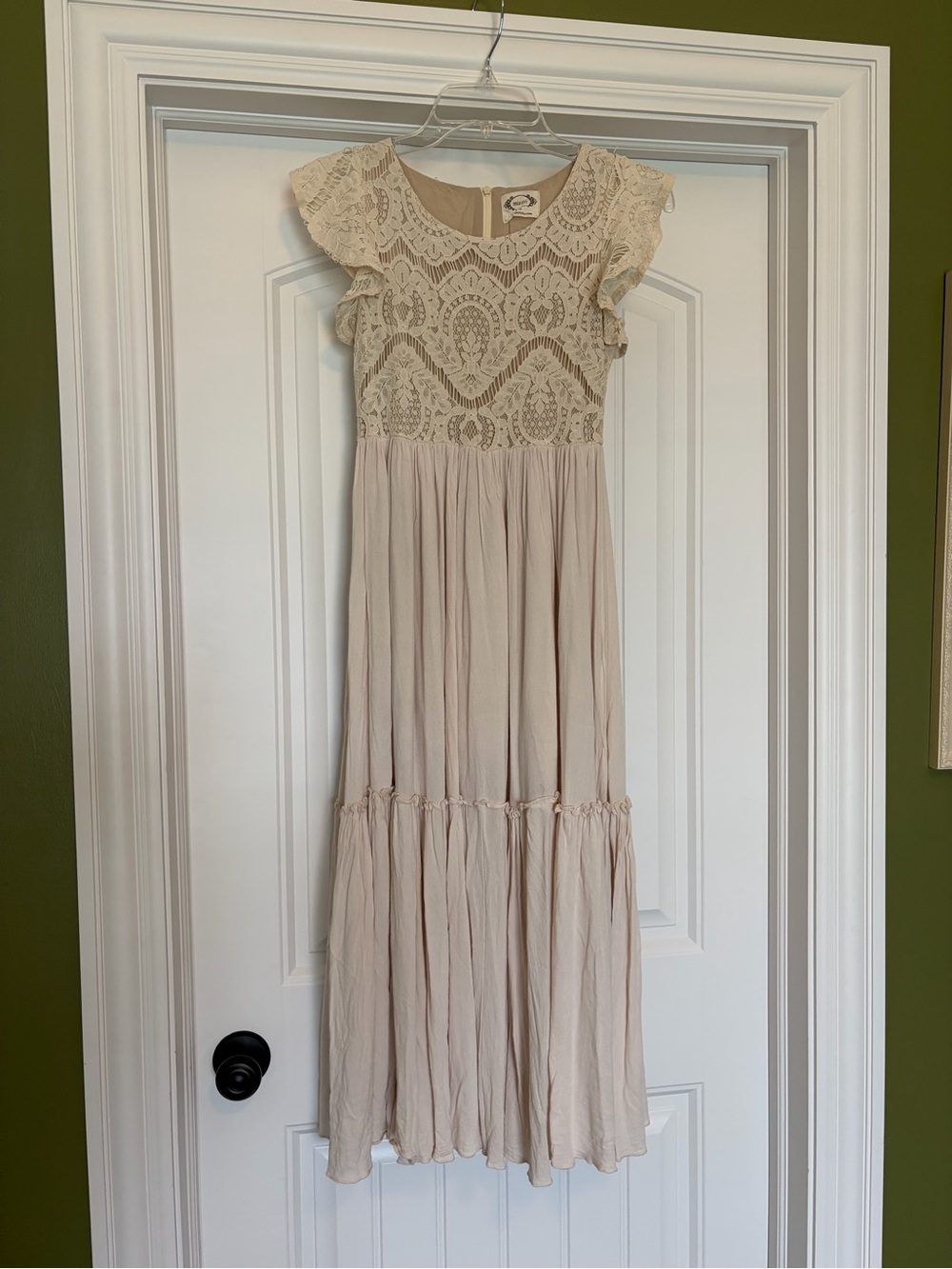Joyfolie Cream Lace Bodice Maxi Dress for Girls